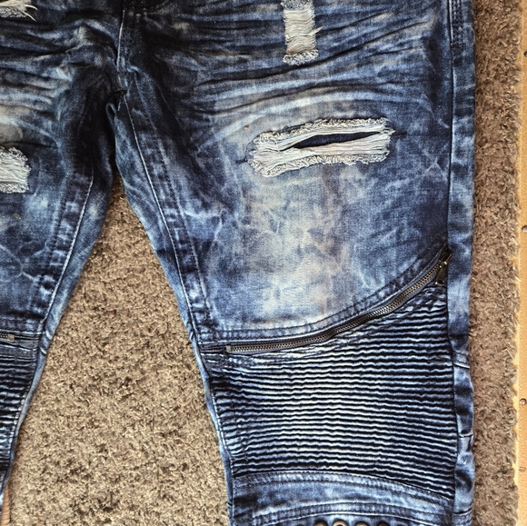 HOST PICK๐๐MAKOBI MK never worn distressed designer mens jeans ๐ sz36x34 - Picture 11 of 13
